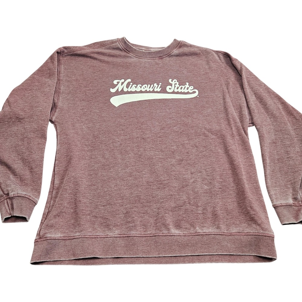 Missouri State Bears Sweatshirt Womens XL Crewneck Maroon =Gameday Fangear NCAA